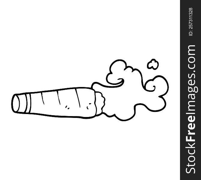 line drawing cartoon smoking cigar