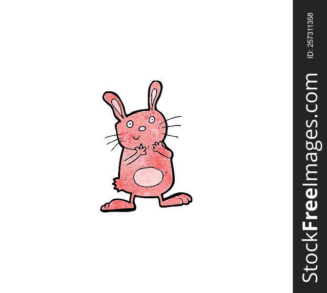 cartoon pink rabbit