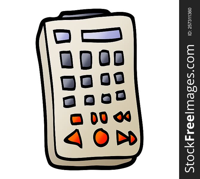 vector gradient illustration cartoon remote control