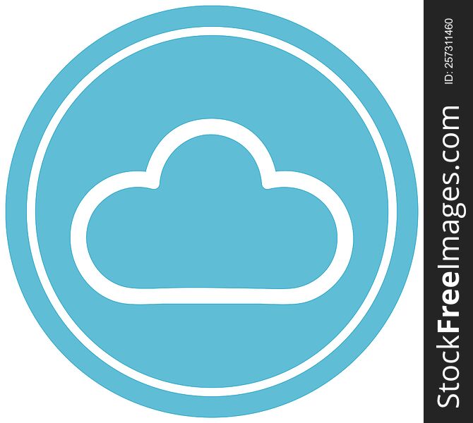 weather cloud circular icon