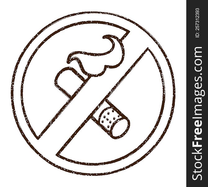 No Smoking Charcoal Drawing