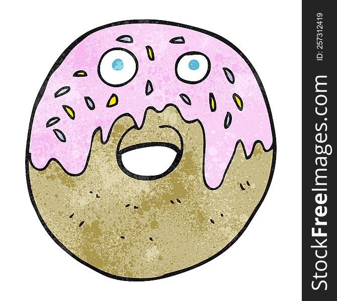 Textured Cartoon Doughnut