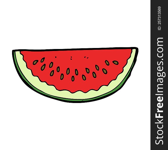 cartoon watermelon slice