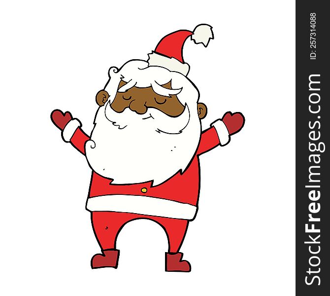 Cartoon Happy Santa Claus