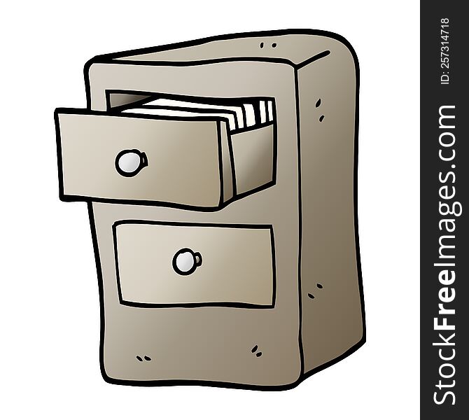 vector gradient illustration cartoon drawers of files