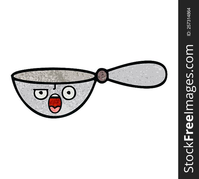 Retro Grunge Texture Cartoon Measuring Spoon