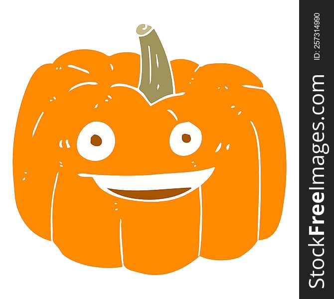 flat color illustration of halloween pumpkin. flat color illustration of halloween pumpkin