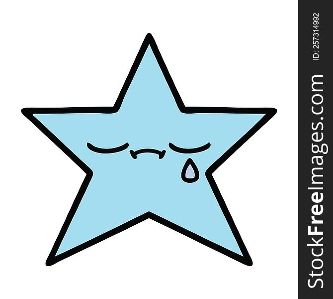 cute cartoon of a star fish. cute cartoon of a star fish