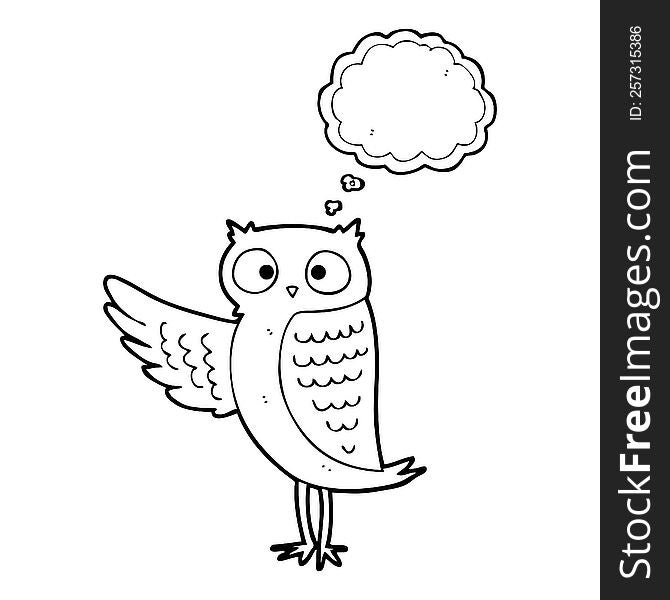 Thought Bubble Cartoon Owl
