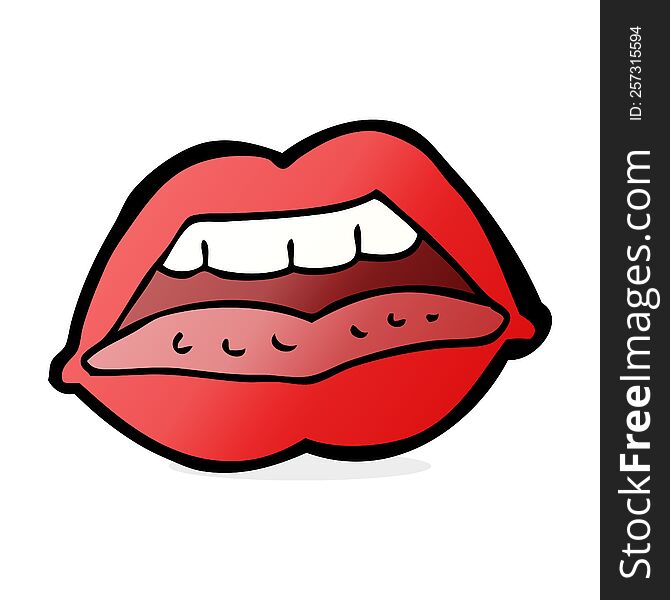 cartoon sexy lips symbol