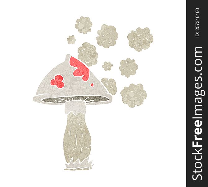 Retro Cartoon Mushroom