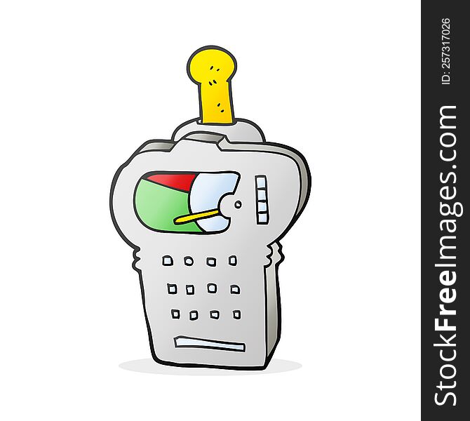 freehand drawn cartoon scientific device