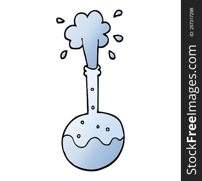 vector gradient illustration cartoon boiling science beaker