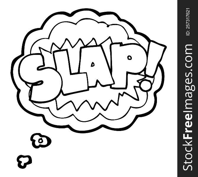 Thought Bubble Cartoon Slap Symbol