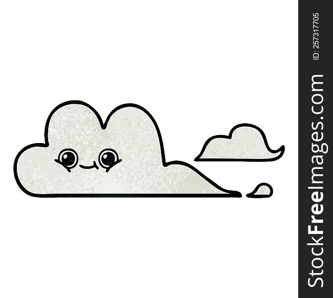 Retro Grunge Texture Cartoon Clouds