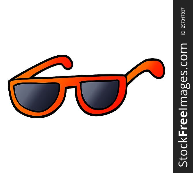 vector gradient illustration cartoon sunglasses