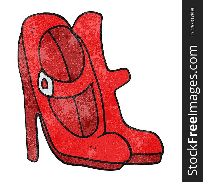 textured cartoon high heeled shoes