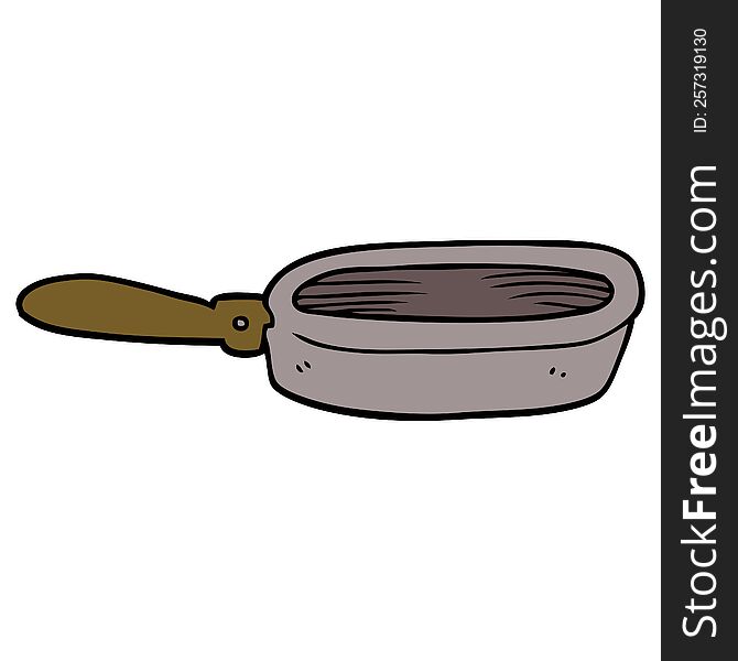 cartoon doodle frying pan