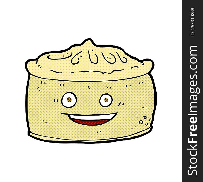 cartoon pie with face