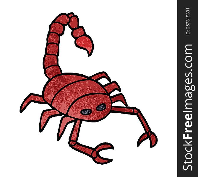 Cartoon Doodle Of A Scorpion