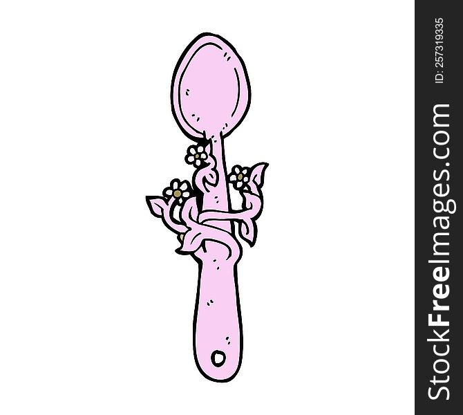 cartoon wooden spoon