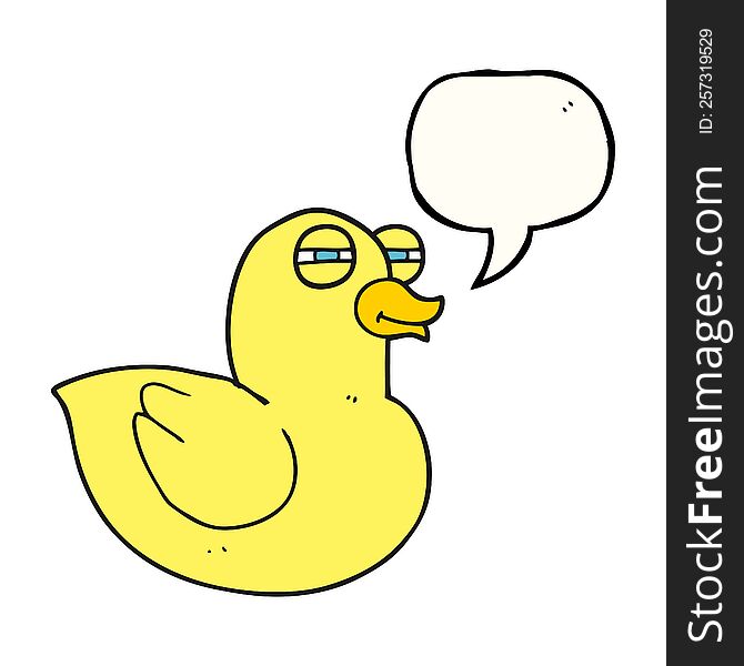 Speech Bubble Cartoon Funny Rubber Duck