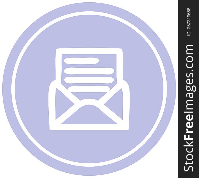 Envelope Letter Circular Icon