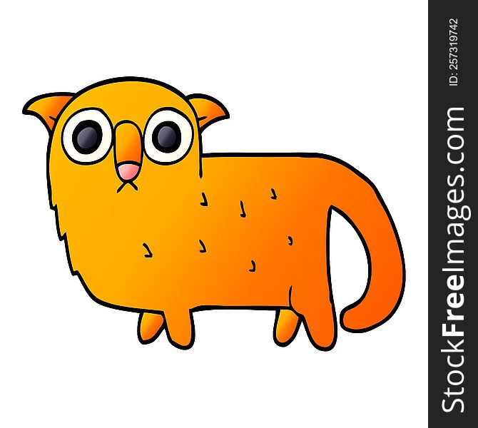 cartoon doodle funny cat