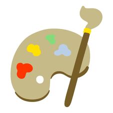Artist Palette And Brush Stock Photography Artist Palette And Brush Stock Photography