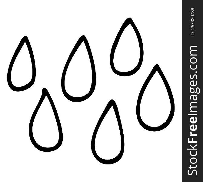 line drawing cartoon blood droplets