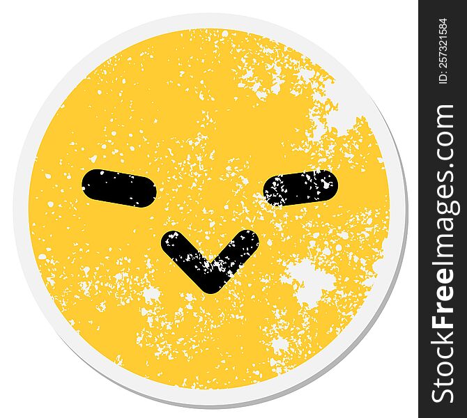Sly Bird Face Circular Sticker
