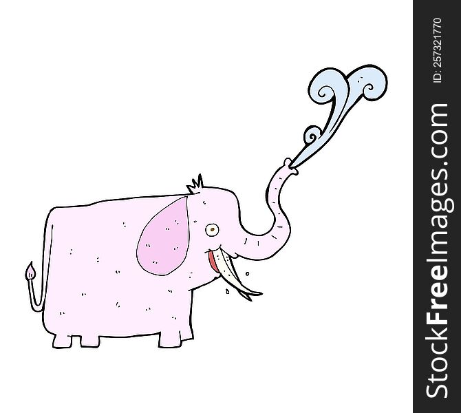 cartoon happy elephant