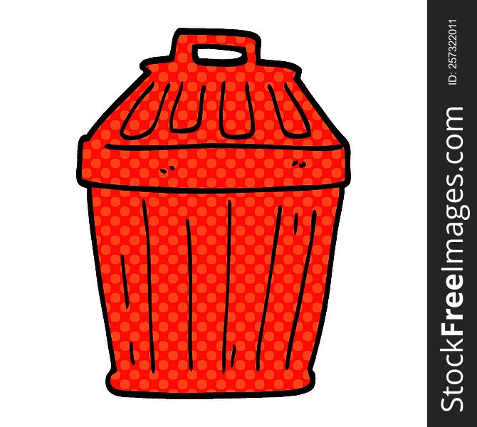 Cartoon Doodle Waste Bin