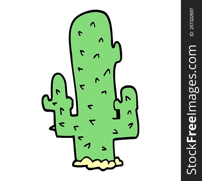 cartoon doodle cactus