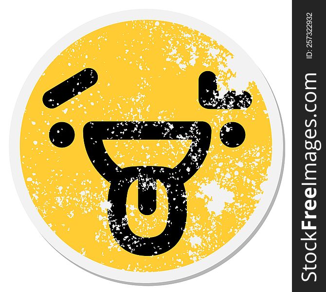 Confused Happy Face Circular Sticker
