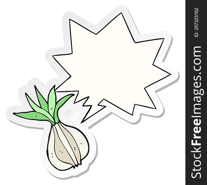 cartoon onion with speech bubble sticker. cartoon onion with speech bubble sticker