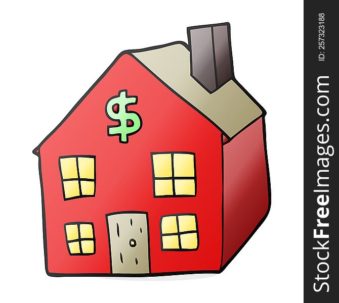 freehand drawn cartoon housing market