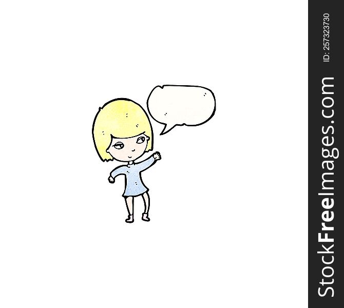 pretty blond girl cartoon