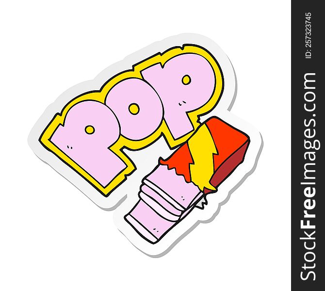 sticker of a cartoon bubble gum