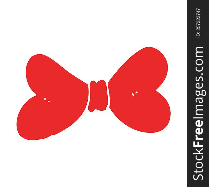 Flat Color Style Cartoon Bow Tie