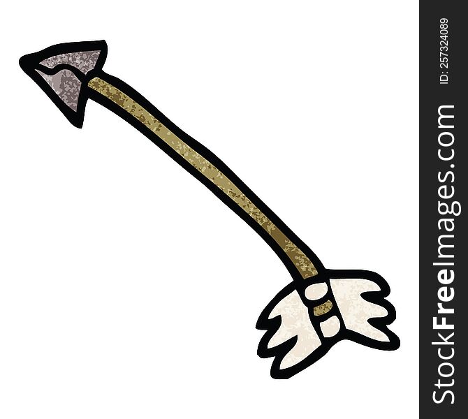 cartoon doodle primitive arrow