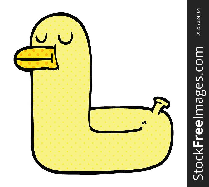 comic book style cartoon yellow ring duck