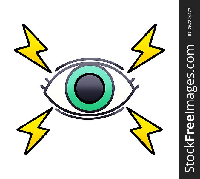 gradient shaded cartoon of a mystic eye