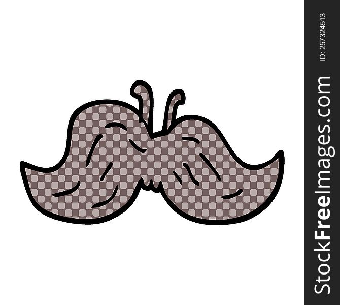 Cartoon Doodle Of A Mustache