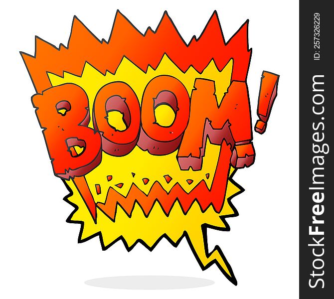 Speech Bubble Cartoon Boom Symbol