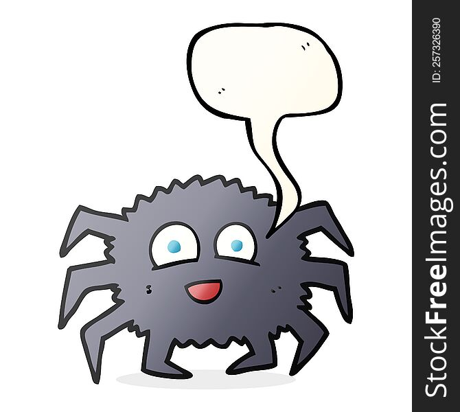 Speech Bubble Cartoon Spider