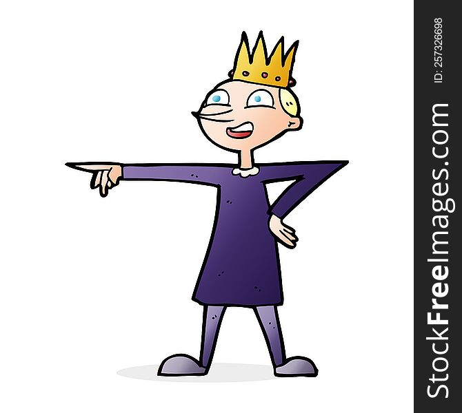 cartoon pointing prince
