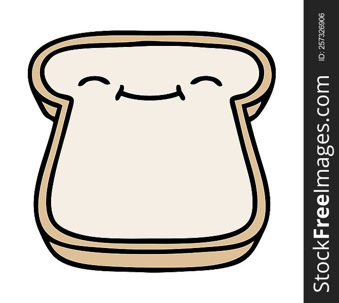 cartoon slice of bread with face