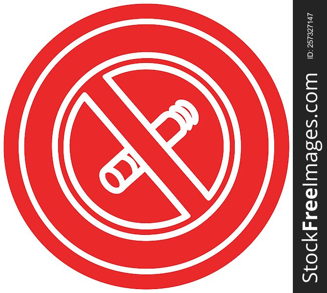 no smoking circular icon symbol