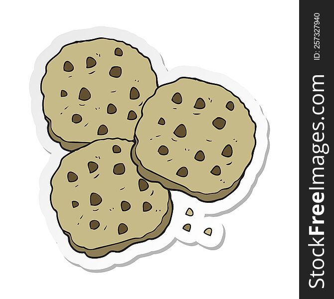 sticker of a cartoon cookies